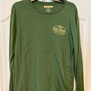 Men’s State of Mine Green Long Sleeve South Carolina Tshirt Size Small